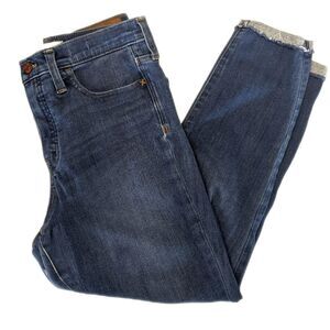 Madewell denim 10" high-rise skinny jeans, cuffed leg, size 27